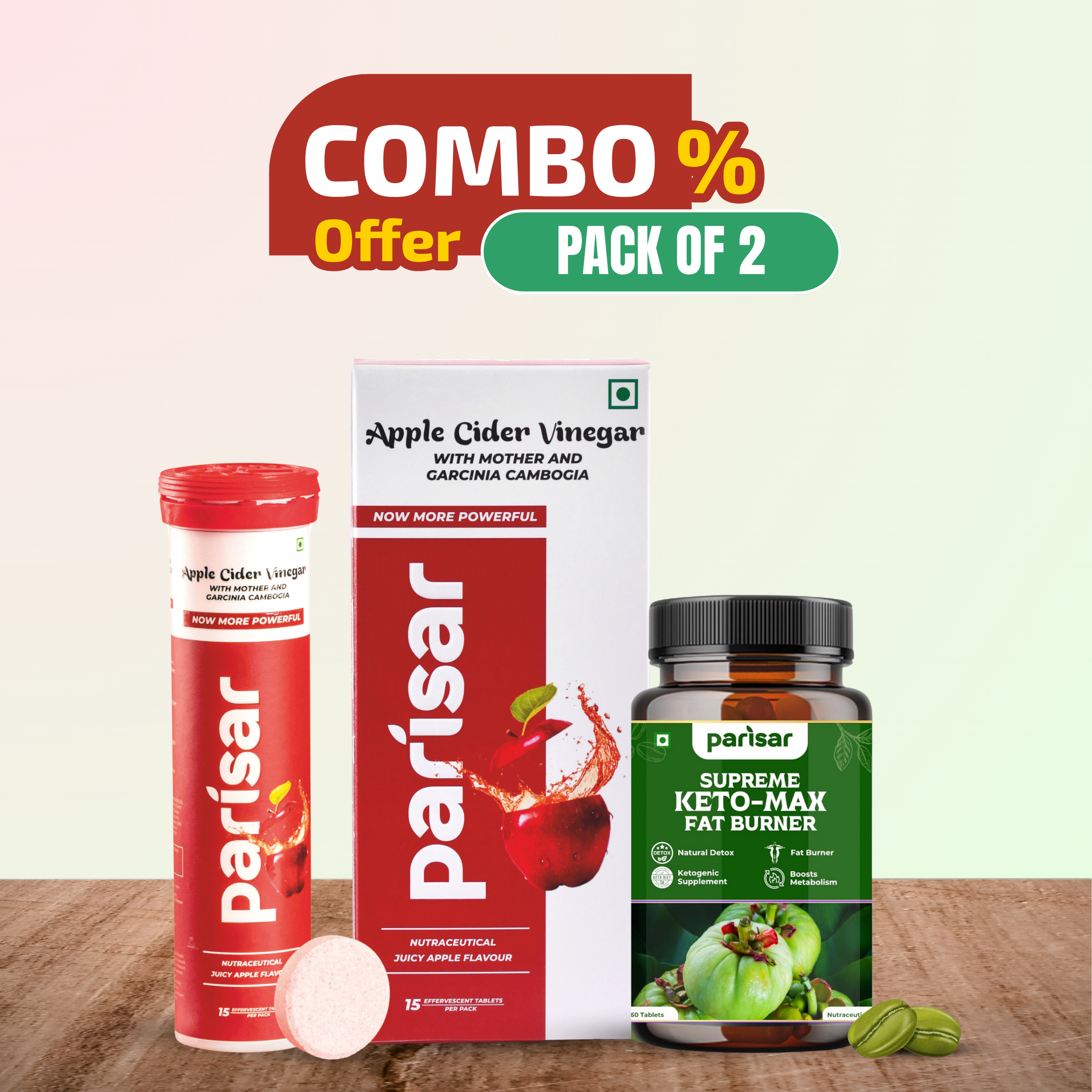 Parisar Keto Fat burner (1 Pc) + ACV (2 Pc)
